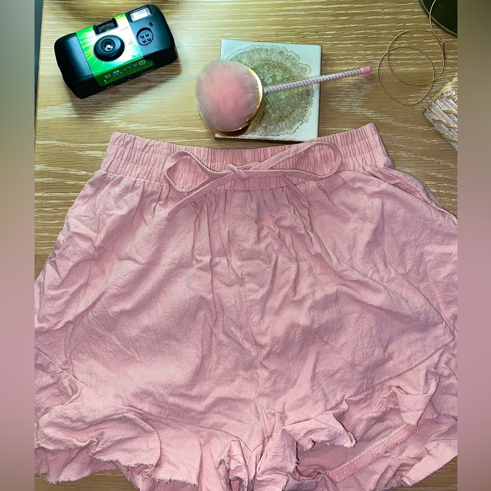 Pink Flare Shorts